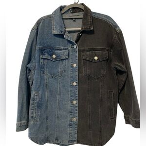 Missguided size 10 jean 2 tone jacket